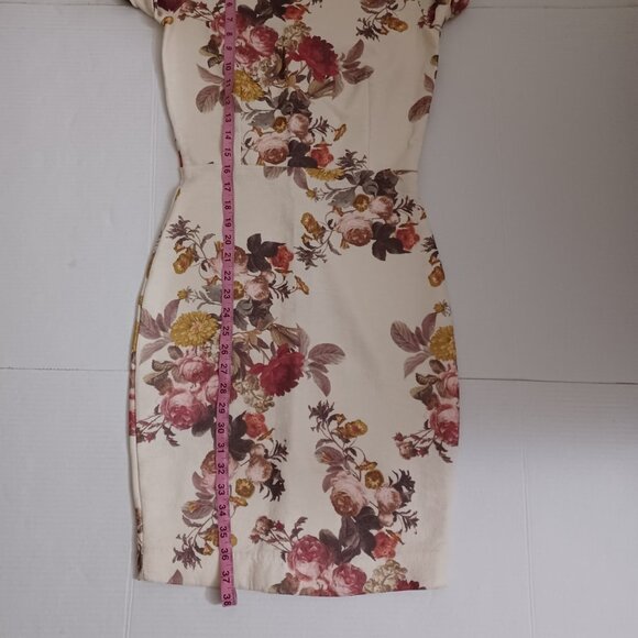 ZARA LONG SLEEVE COTTON BLEND FLORAL DRESS - Picture 5 of 15